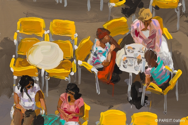 DE VLIEGHER Jan - Yellow Chairs, terrace, 2019.131